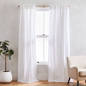 West Elm cotton canvas curtains, 108” length